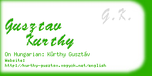gusztav kurthy business card