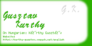 gusztav kurthy business card